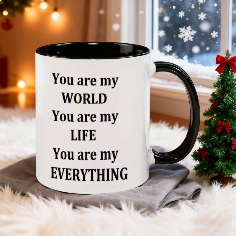 Tailorly Black Accent 11 oz Mug - my life