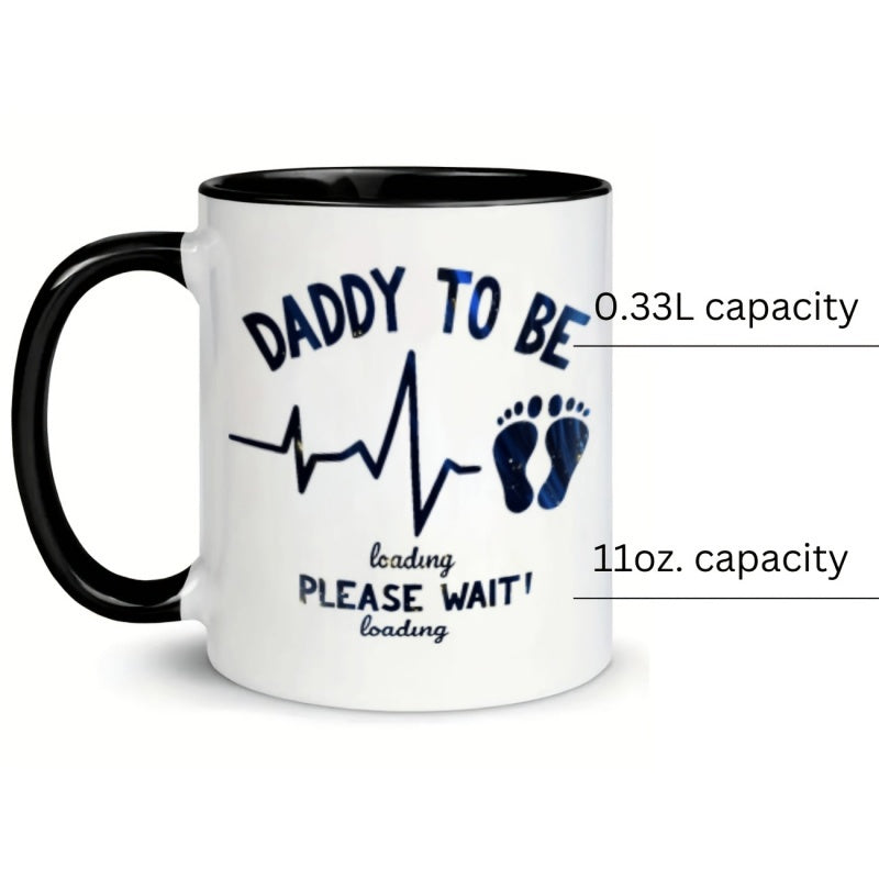 Tailorly Black Accent 11 oz Mug - heartbeat footprints