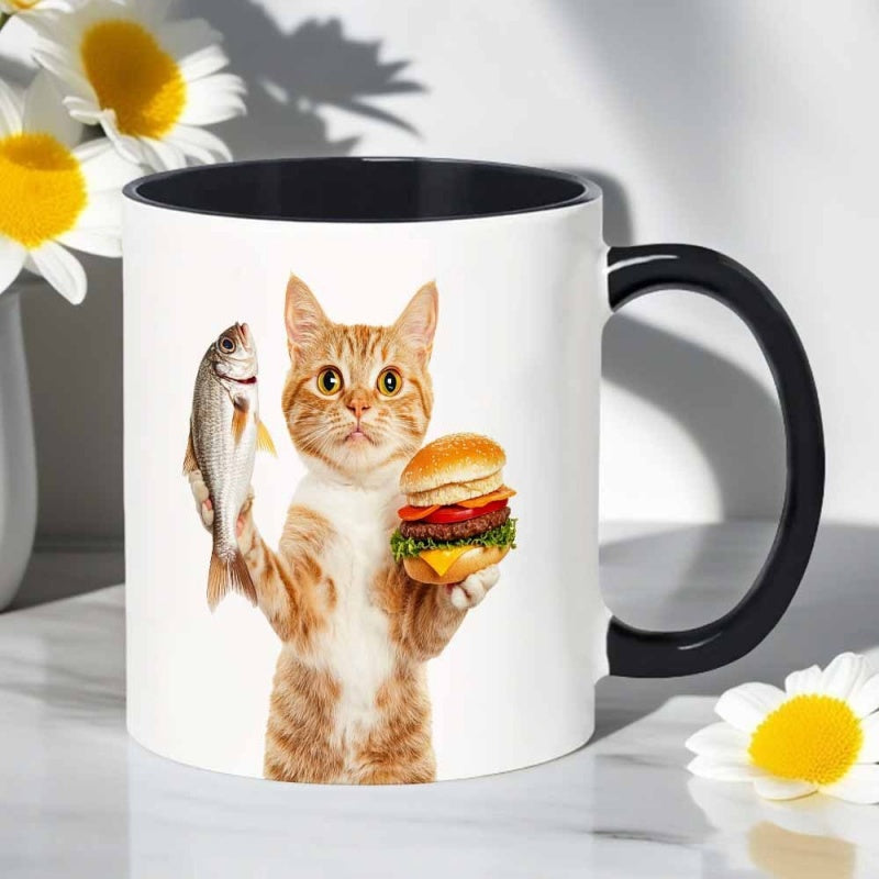 Tailorly Black Accent 11 oz Mug - cat