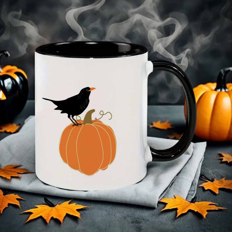 Tailorly Black Accent 11 oz Mug - pumpkin