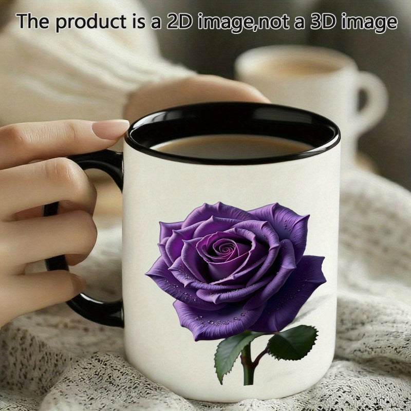 Tailorly Black Accent 11 oz Mug - purple rose