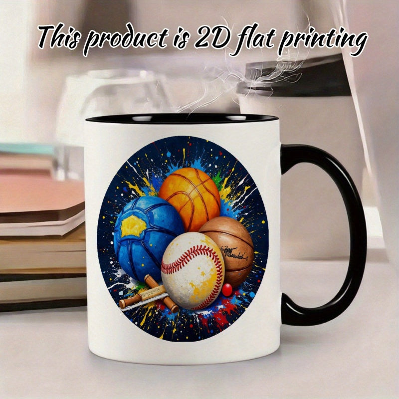 Tailorly Black Accent 11 oz Mug - sports ball