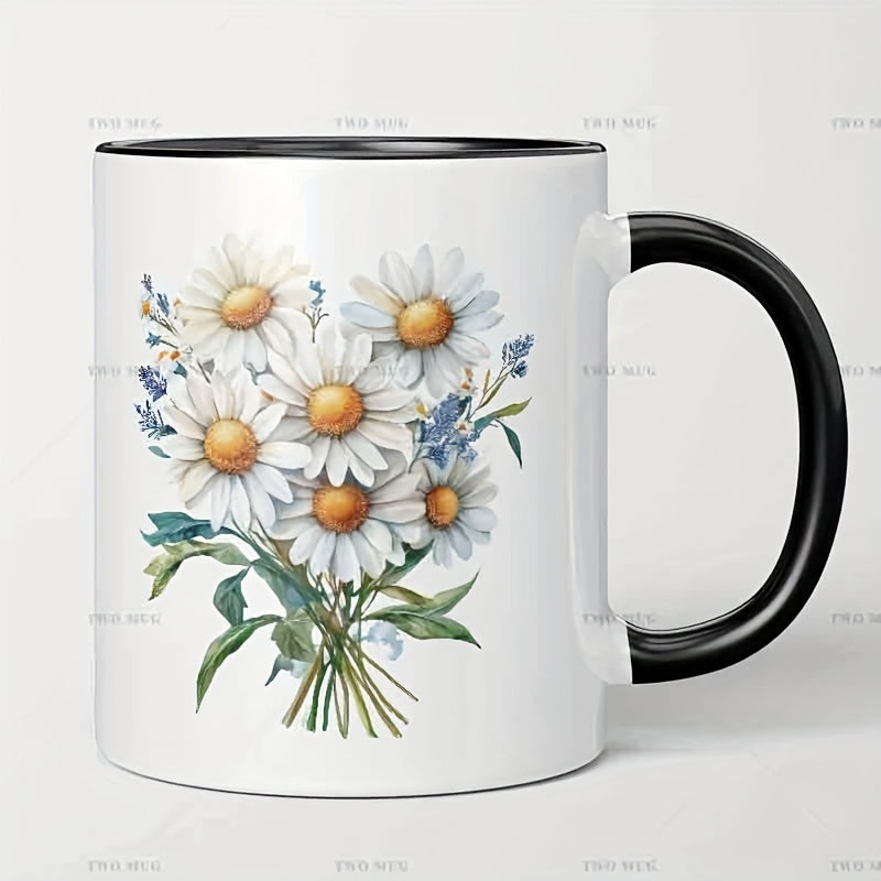 Tailorly Black Accent 11 oz Mug - Bouquet