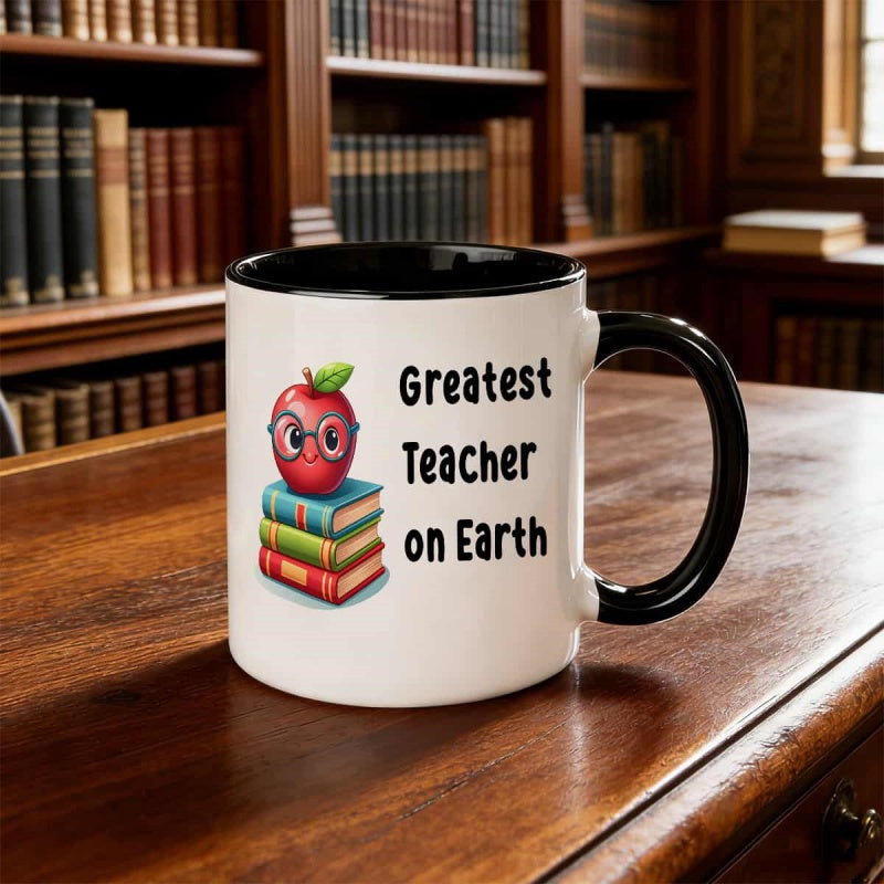 Tailorly Black Accent 11 oz Mug - earth quote