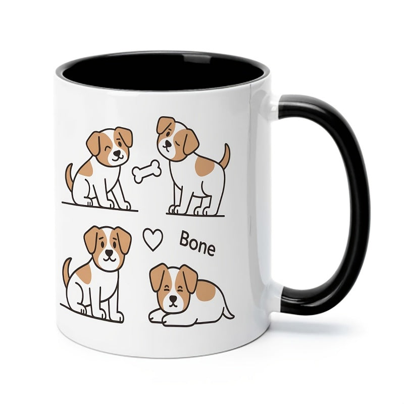 Tailorly Black Accent 11 oz Mug - 1 bone mug 11 ounce ceramic mug ideal for holiday birthday christmas and _19c1613f55d645e7a6f5b30c91531222