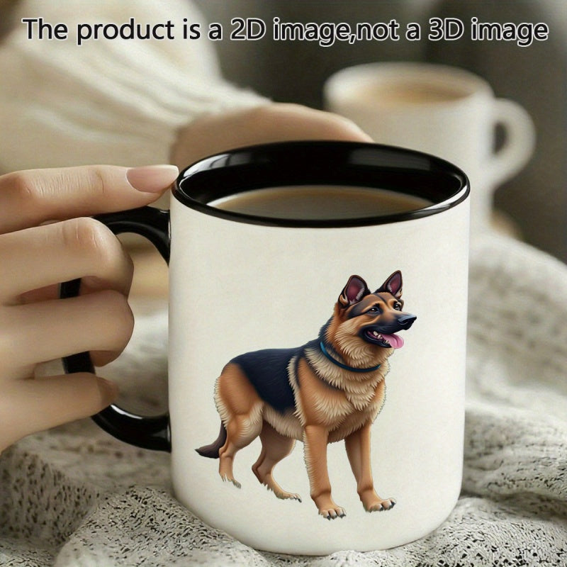 Tailorly Black Accent 11 oz Mug - cartoon style cute dog
