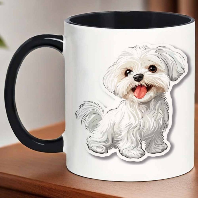 Tailorly Black Accent 11 oz Mug - cute design with multi scene use