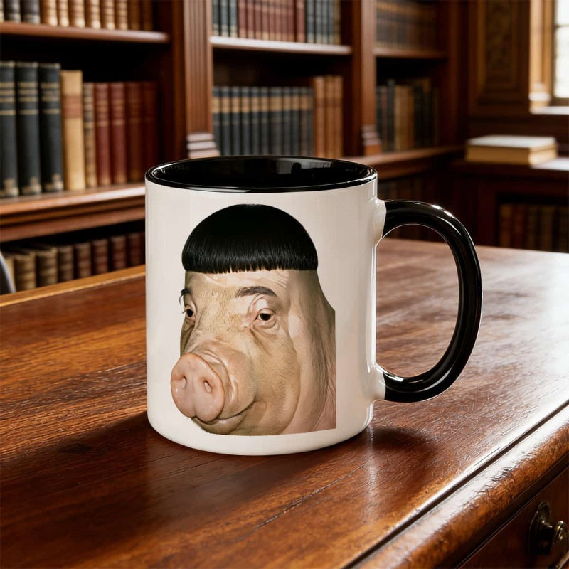 Tailorly Black Accent 11 oz Mug - 1pc of a fun mug coffee or juice with a capacity of 11 ounces or 360 milliliters a great gift_37671ac756194e6a8d2e2dd6eb9f16cc