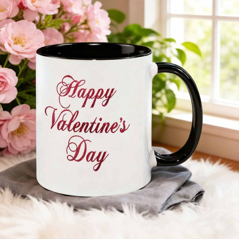 Tailorly Black Accent 11 oz Mug - glitter themed