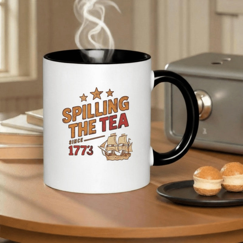 Tailorly Black Accent 11 oz Mug - spilling since 1773