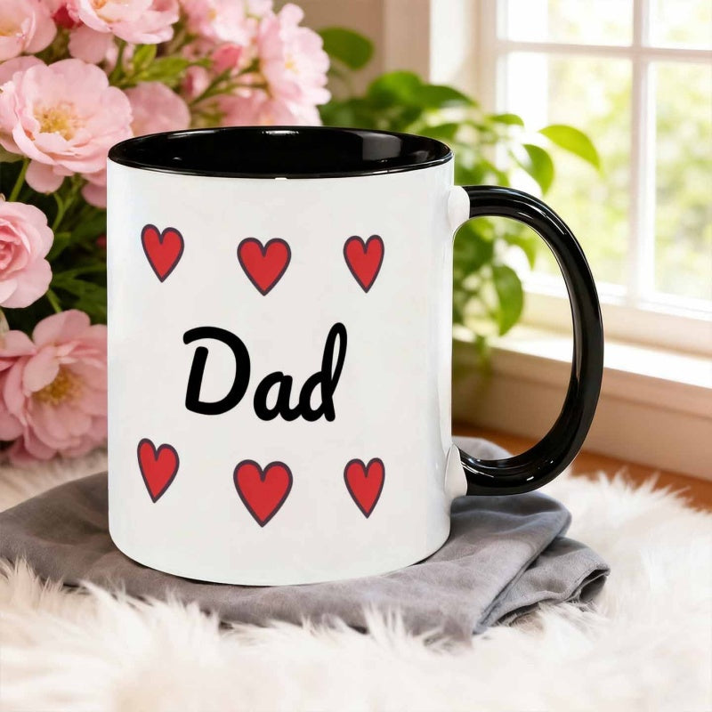 Tailorly Black Accent 11 oz Mug - minimalistic dad logo