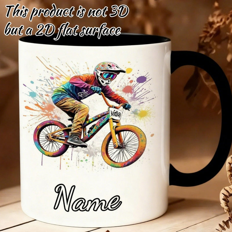 Tailorly Black Accent 11 oz Mug - customizable text cartoon anime design