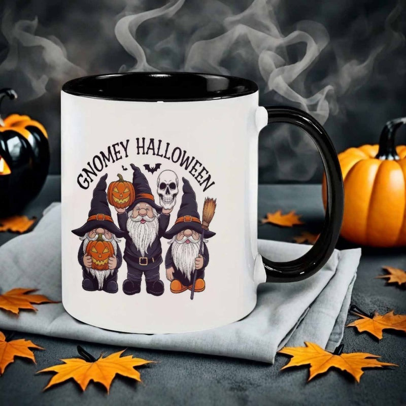 Tailorly Black Accent 11 oz Mug - cartoon style halloween dwarf