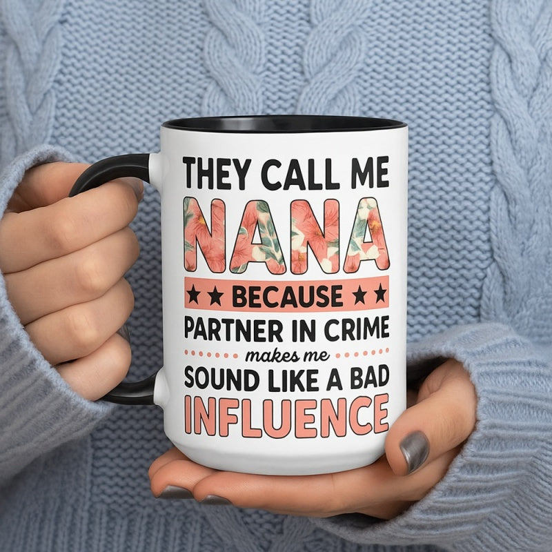 Tailorly Black Accent 11 oz Mug - abstract friends neighbors