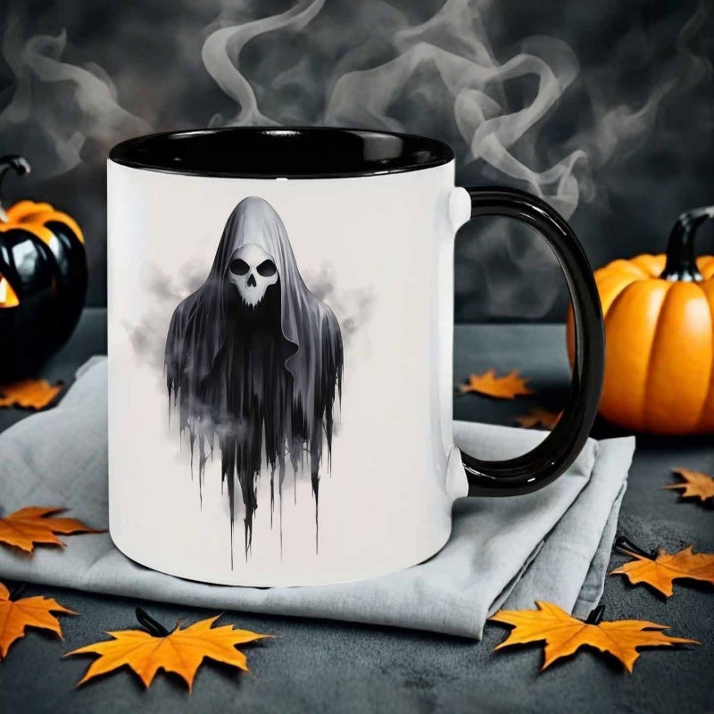 Tailorly Black Accent 11 oz Mug - dark style skeleton