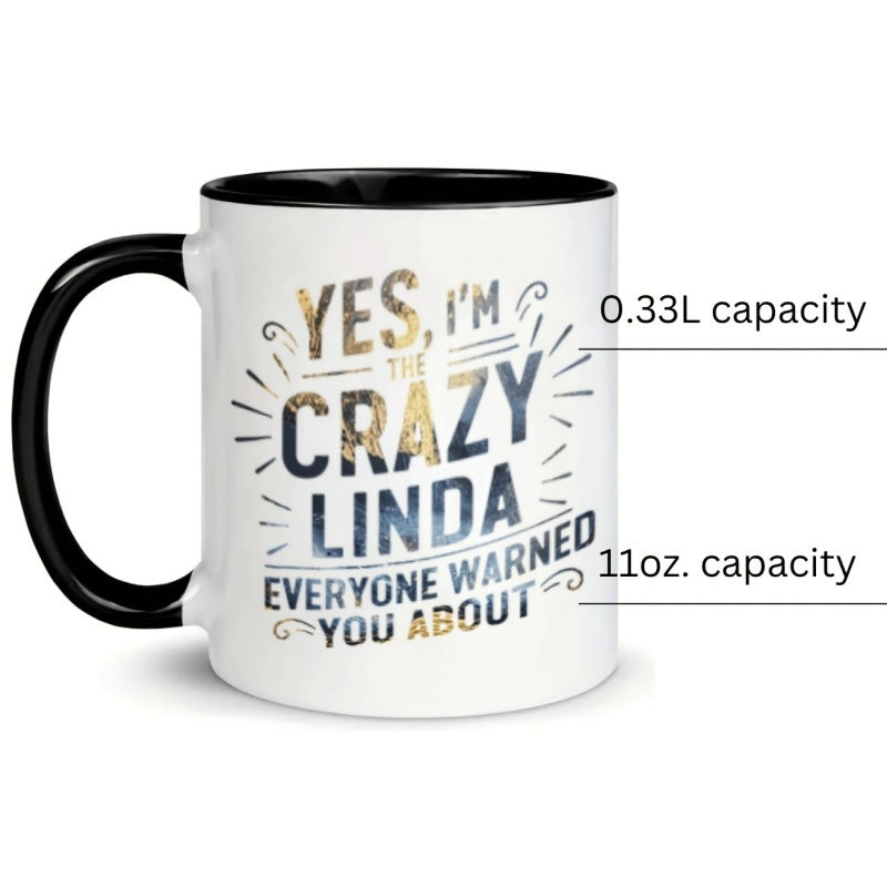 Tailorly Black Accent 11 oz Mug - 1pc quirky mug 11 oz ceramic cup festive water cup for christmas and new year suitable for beverages a perfect gift