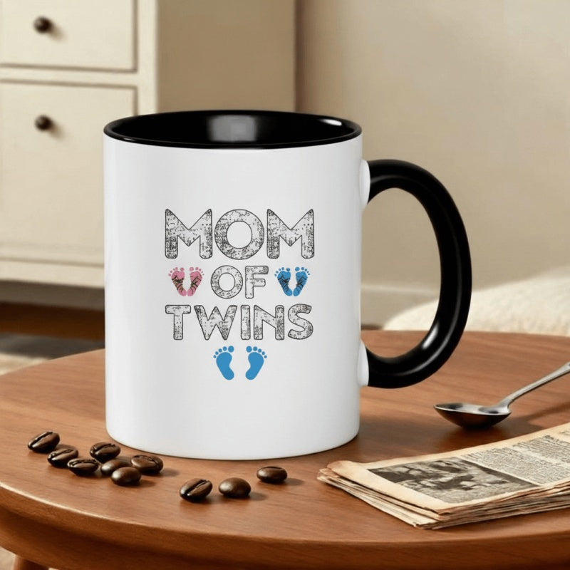 Tailorly Black Accent 11 oz Mug - footprints