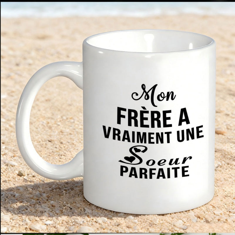 Tailorly White Ceramic 11 oz Mug - Elegant Cursive Script Typography On Clean White Background Ceramic Mug