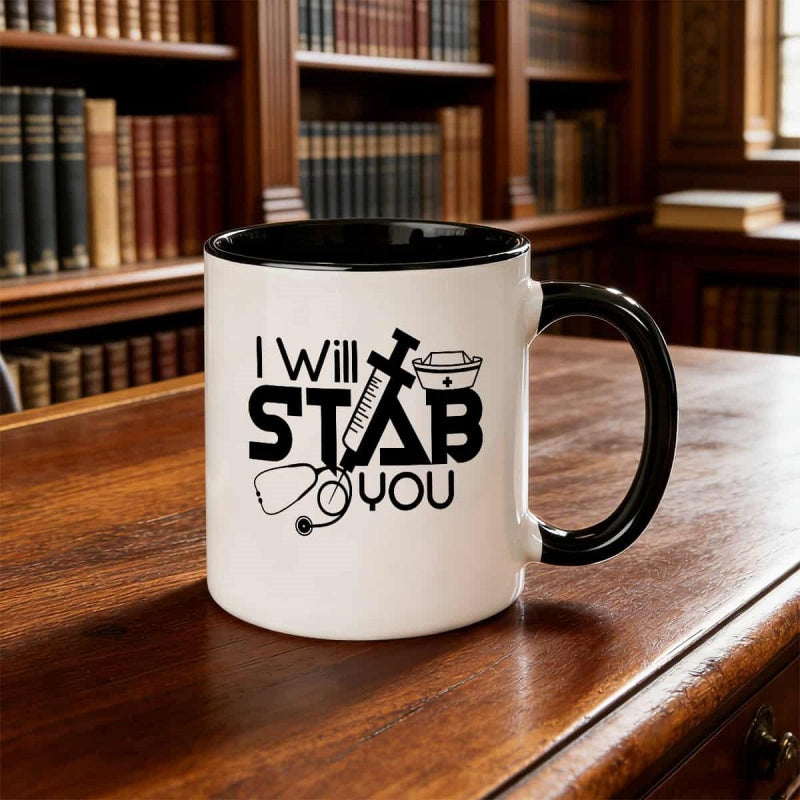 Tailorly Black Accent 11 oz Mug - humorous hero coffee design