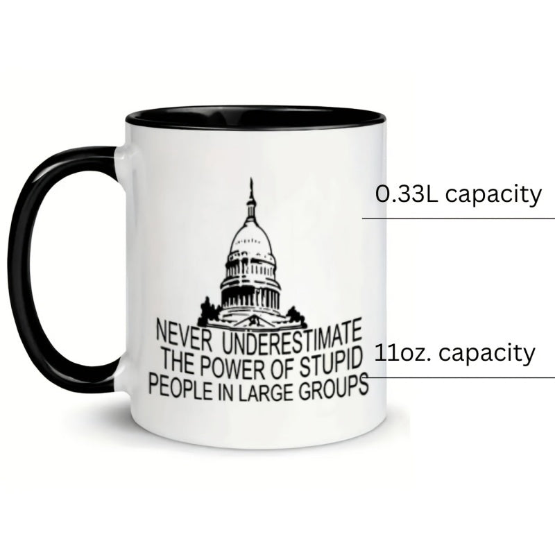 Tailorly Black Accent 11 oz Mug - 1pc dome humorous mug 11 oz ceramic drinking cup mug decorative cup great for birthday and holiday presents very