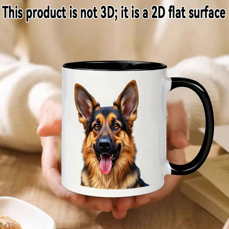 Tailorly Black Accent 11 oz Mug - cartoon style dog
