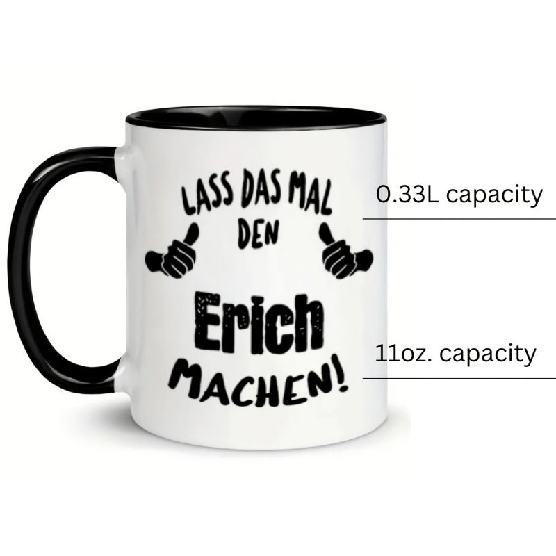 Tailorly Black Accent 11 oz Mug - thumbs up text design