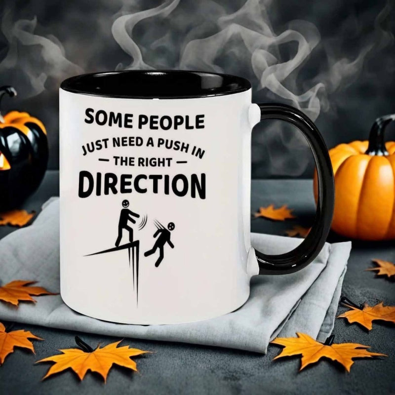 Tailorly Black Accent 11 oz Mug - pushing text