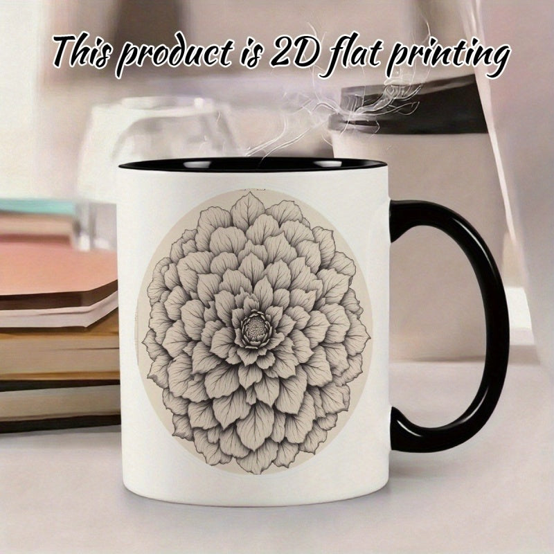 Tailorly Black Accent 11 oz Mug - a single piece of a cute and durable with a sketch style 11 ounces made of sturdy ceramic christmas