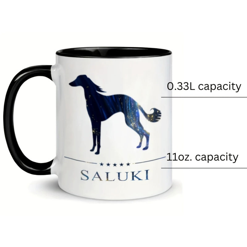 Tailorly Black Accent 11 oz Mug - dog silhouette