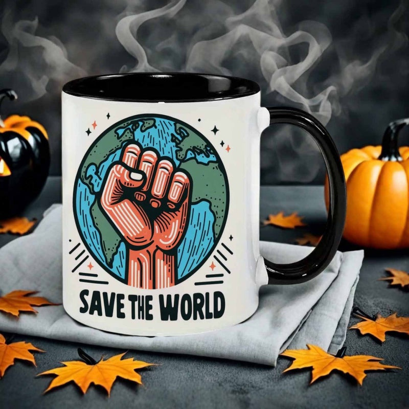 Tailorly Black Accent 11 oz Mug - earth