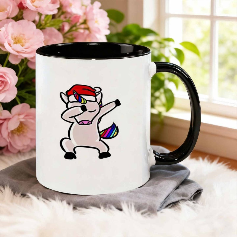 Tailorly Black Accent 11 oz Mug - funny cartoon christmas