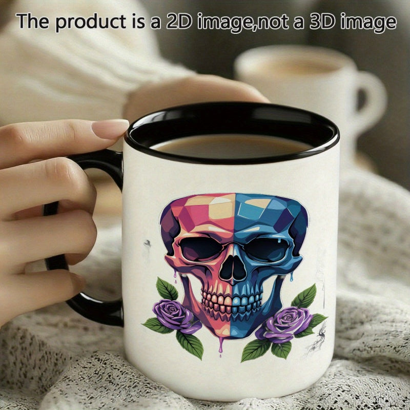 Tailorly Black Accent 11 oz Mug - cute skull