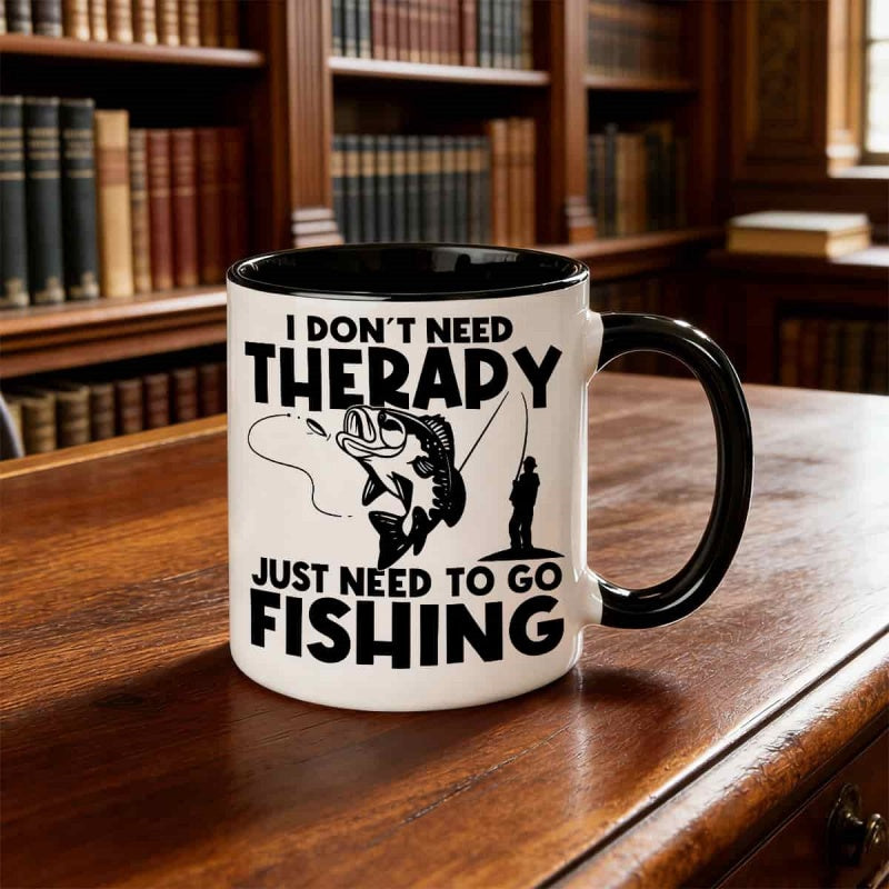 Tailorly Black Accent 11 oz Mug - 1pc 11oz ceramic mug with print reusable durable easy to clean multi for camping picnic office party favors mothers