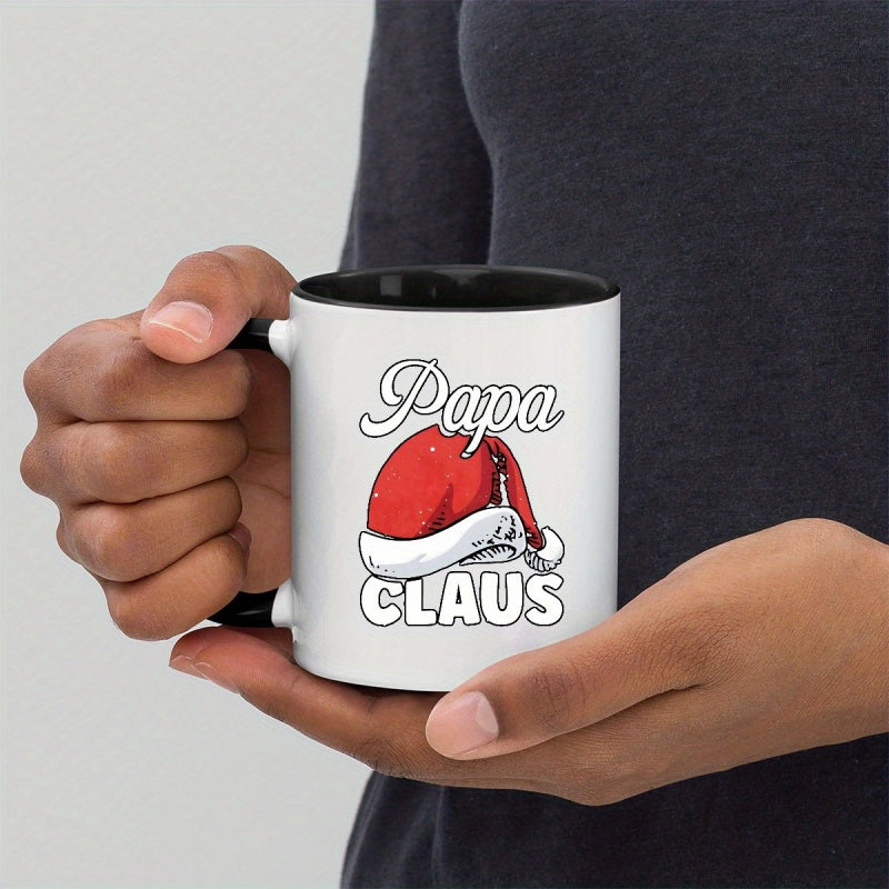 Tailorly Black Accent 11 oz Mug - santa hat