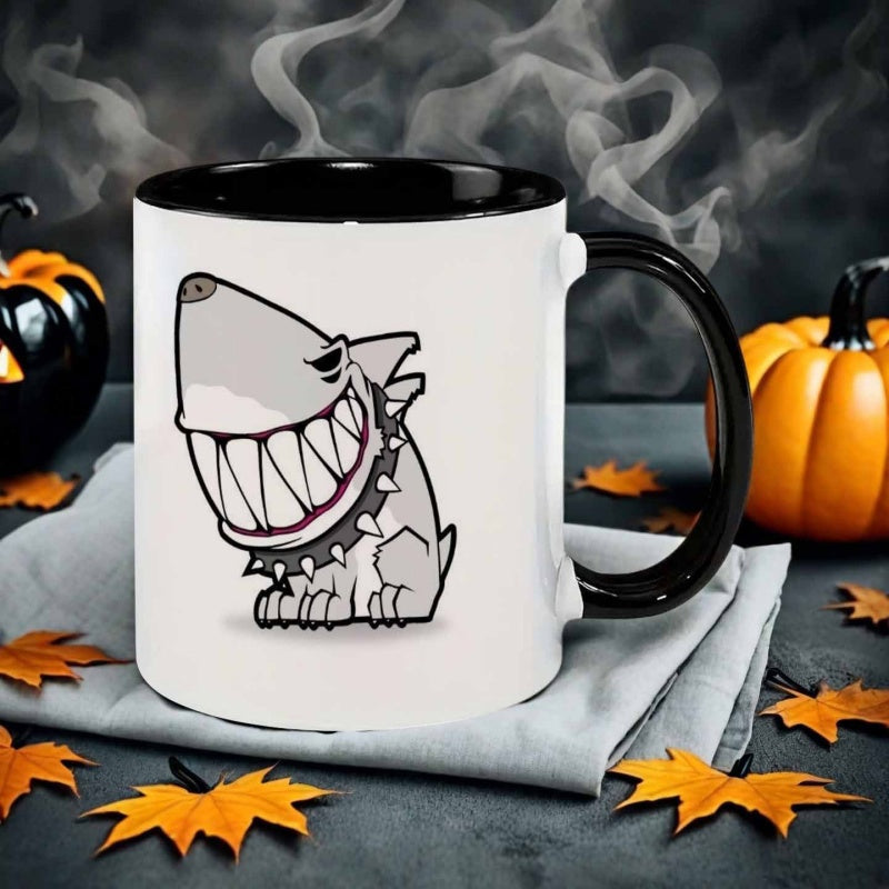 Tailorly Black Accent 11 oz Mug - cartoon style dog