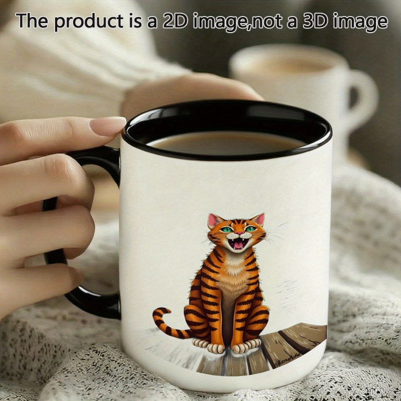 Tailorly Black Accent 11 oz Mug - cartoon style cute illustration