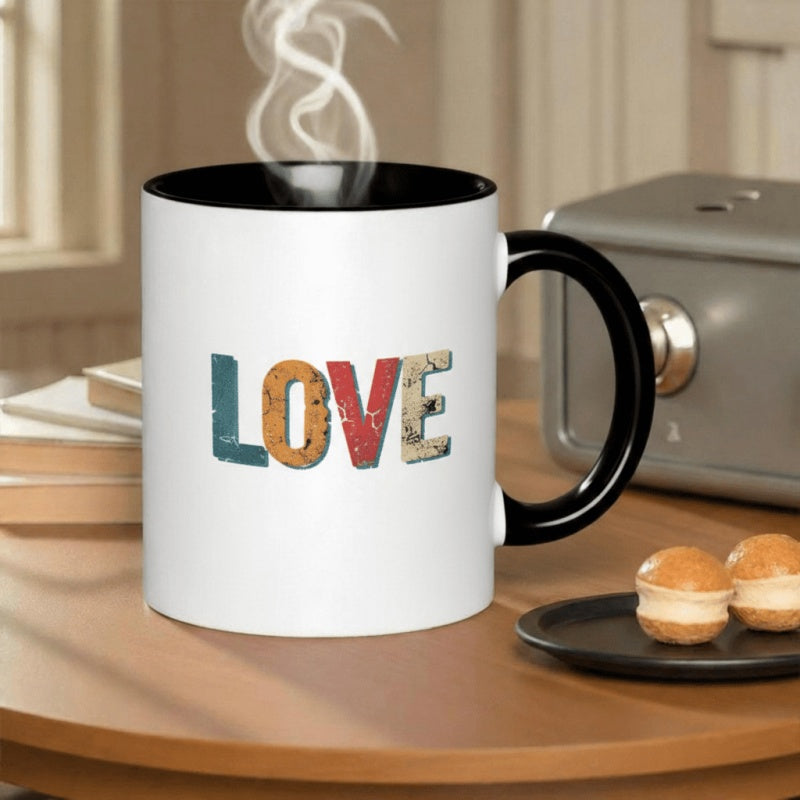 Tailorly Black Accent 11 oz Mug - vintage distressed design