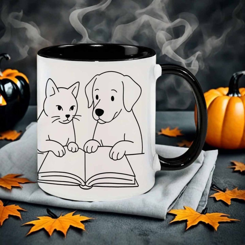 Tailorly Black Accent 11 oz Mug - 1pc 11 ounces style reading ceramic mug suitable for coffee water or other beverages this retains heat is