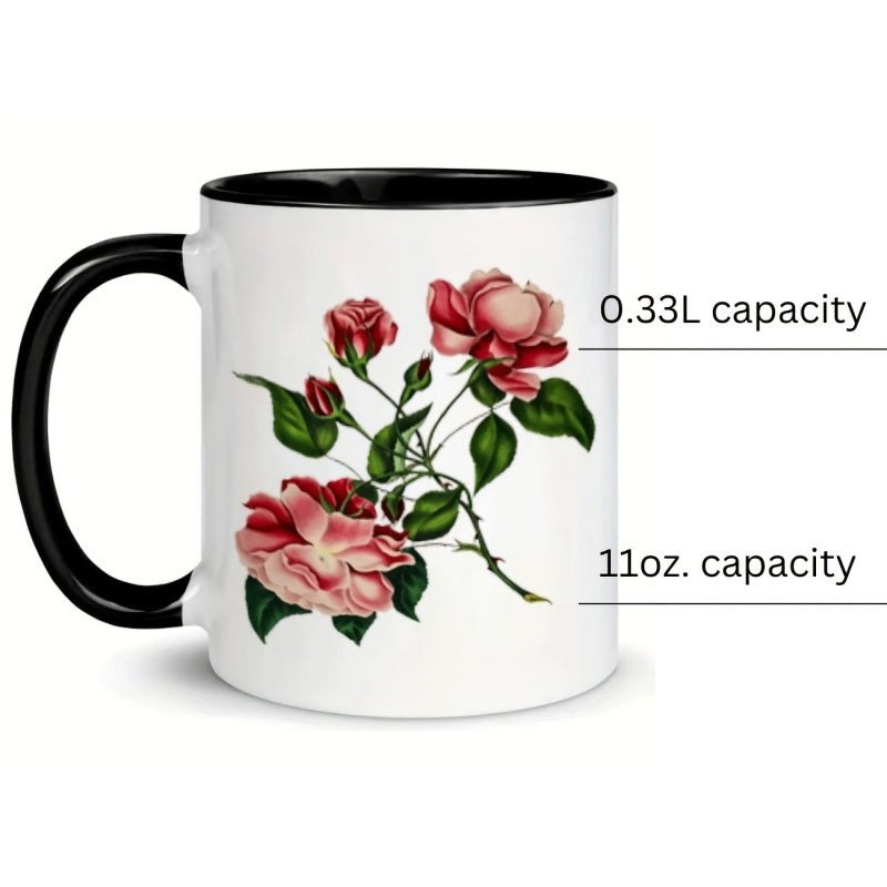 Tailorly Black Accent 11 oz Mug - cute enamel camping design
