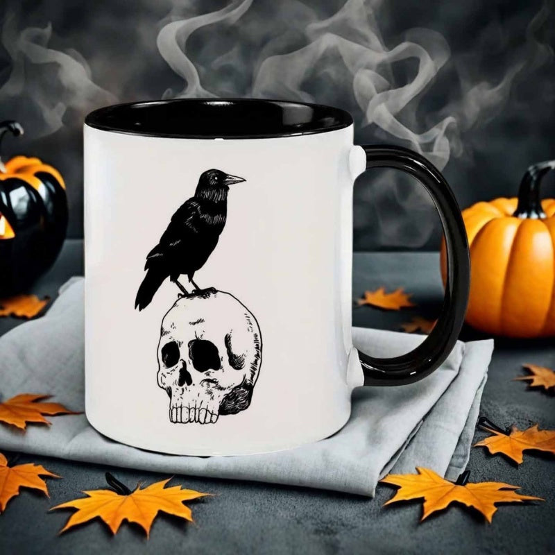 Tailorly Black Accent 11 oz Mug - 1pc 11 ounces for dark style ceramic mug cup for coffee or water retains reusable dishwasher safe and versatile