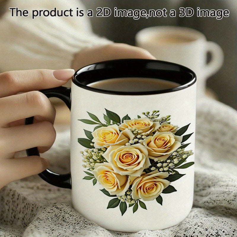 Tailorly Black Accent 11 oz Mug - cream colored