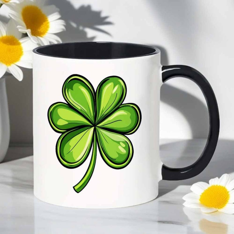Tailorly Black Accent 11 oz Mug - symbol of good luck