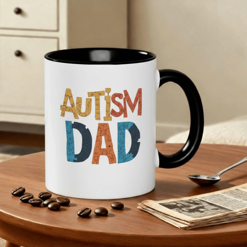 Tailorly Black Accent 11 oz Mug - puzzle piece