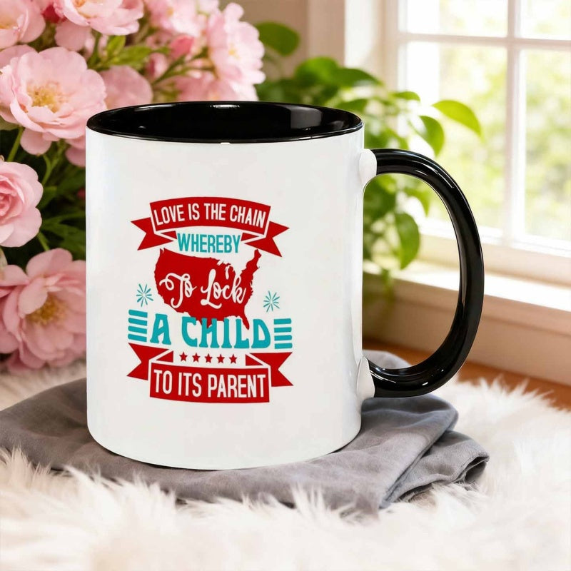 Tailorly Black Accent 11 oz Mug - vintage badge print