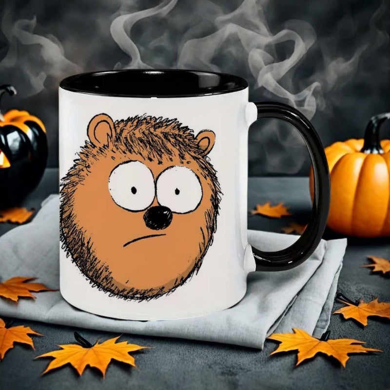 Tailorly Black Accent 11 oz Mug - 1pc 11 ounces a ceramic mug featuring a style cute this is heat retaining reusable and dishwasher safe making it