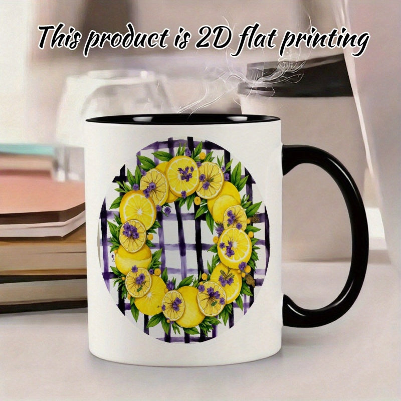 Tailorly Black Accent 11 oz Mug - watercolor Christmas design