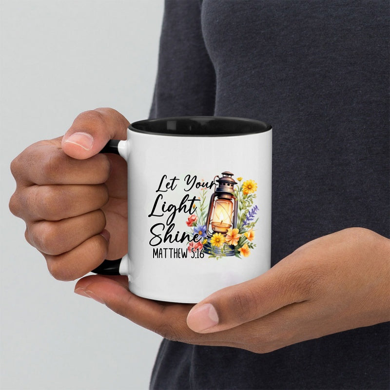 Tailorly Black Accent 11 oz Mug - let your light