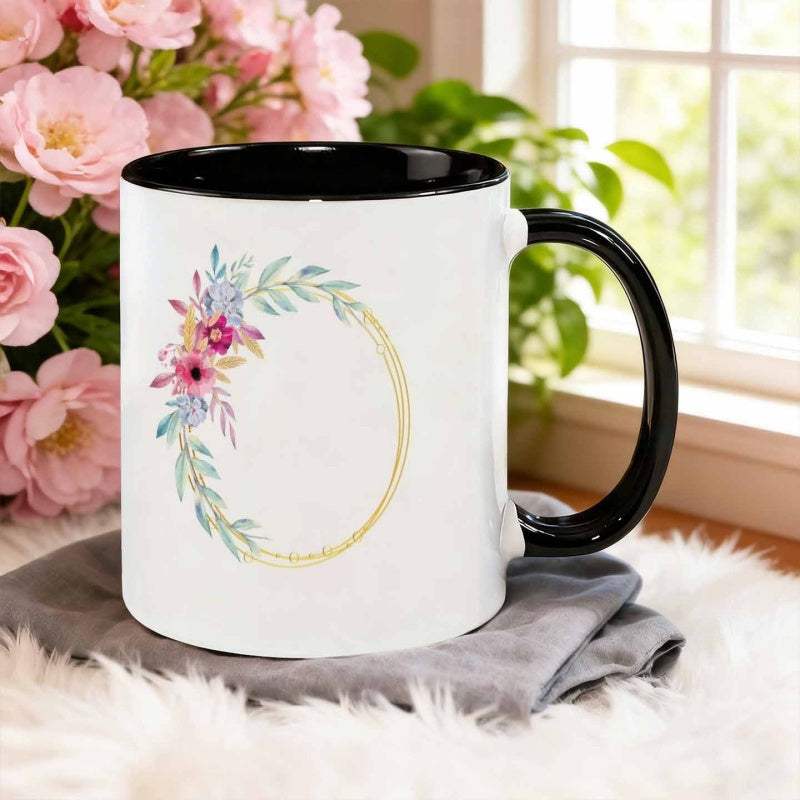 Tailorly Black Accent 11 oz Mug - watercolor