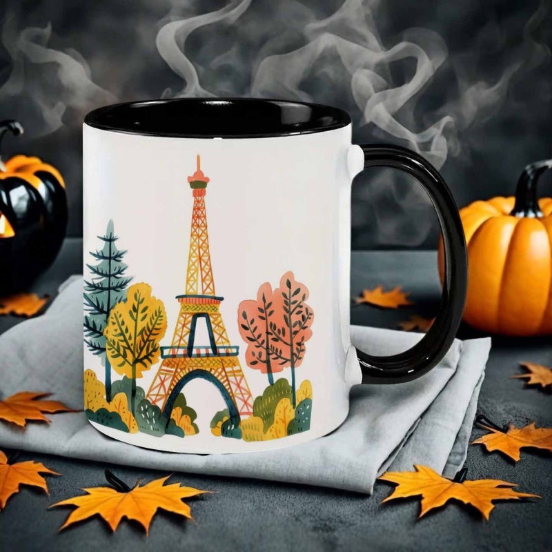 Tailorly Black Accent 11 oz Mug - watercolor