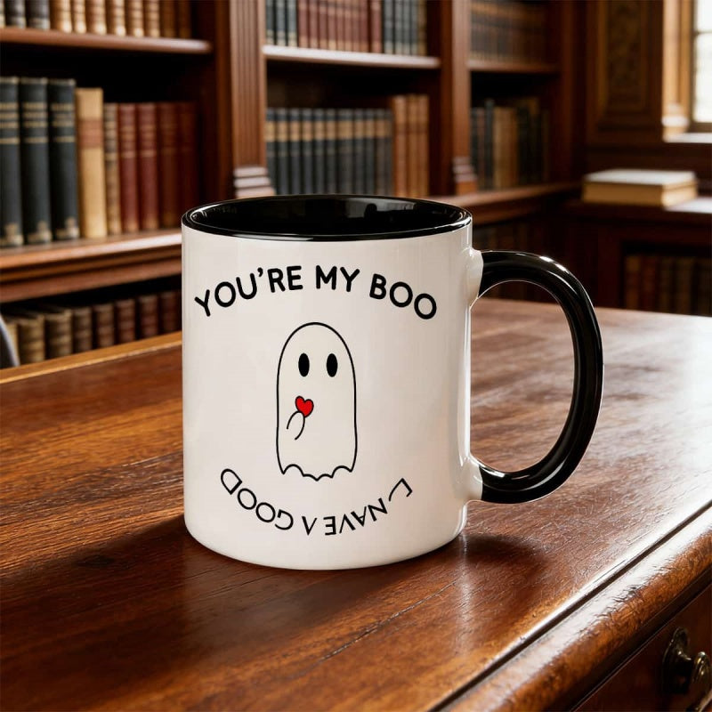 Tailorly Black Accent 11 oz Mug - cow themed